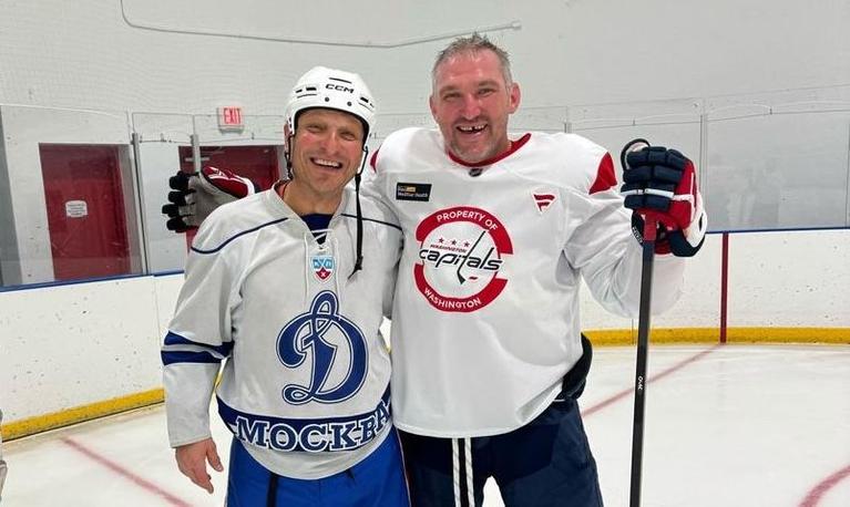 Darius Kasparaitis and Alex Ovechkin training in Miami