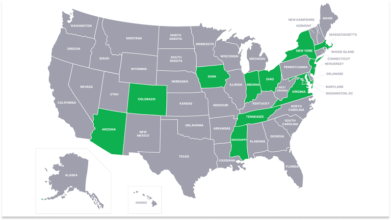 The US States where BallyBet Sportsbook is legal