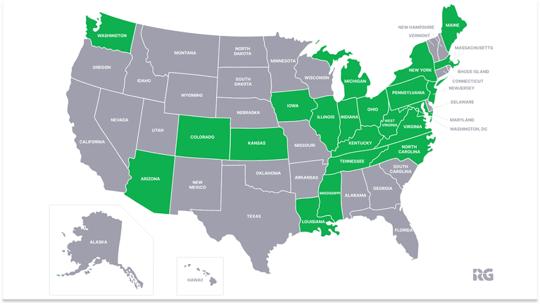 Caesars Sportsbook Availability Across the United States.