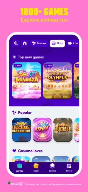 Casumo iOS App games