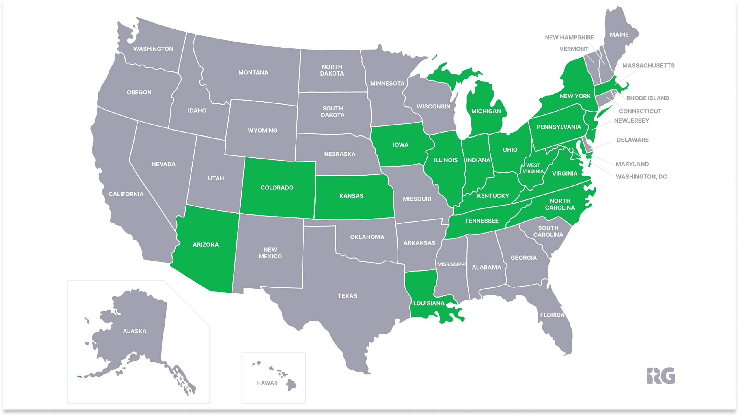 The U.S. states where ESPN Bet Sportsbook is legal in 2025.