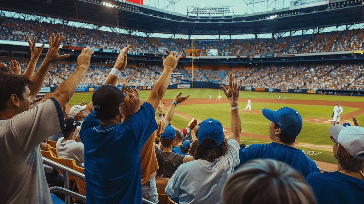 Fans at Baseball Game