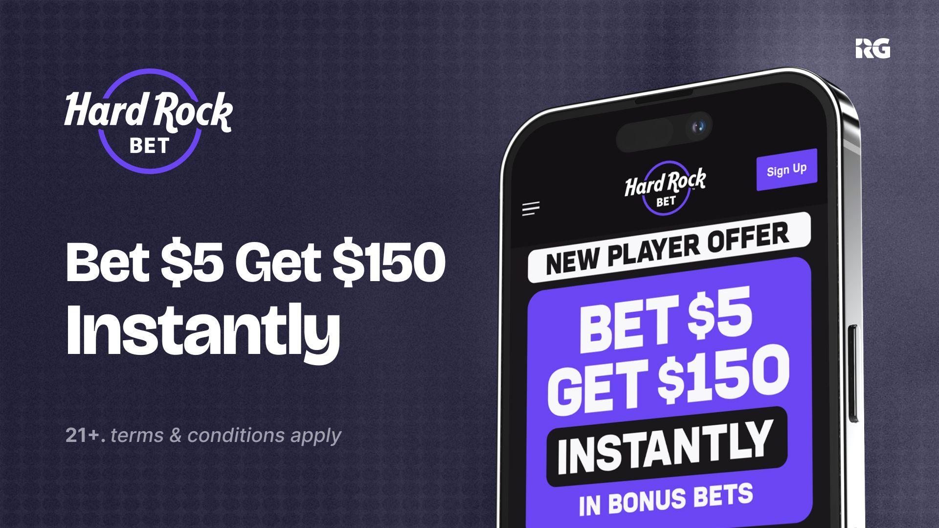 Hard Rock Bet Bet $5 Get $150 Welcome Bonus