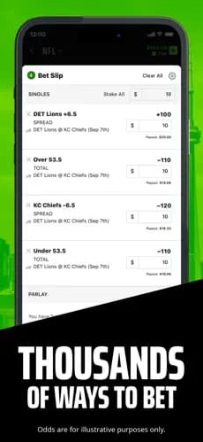 DraftKings iOS Betting App