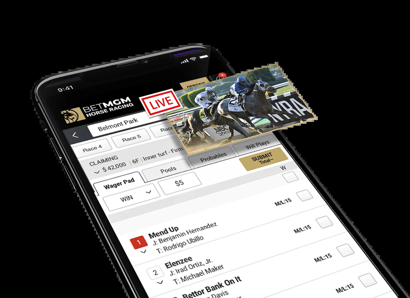 BetMGM Horse Racing App