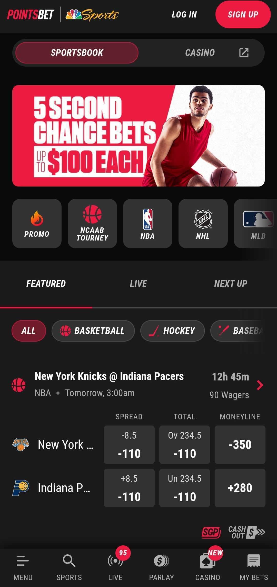 Tipico Sportsbook Android App Homepage