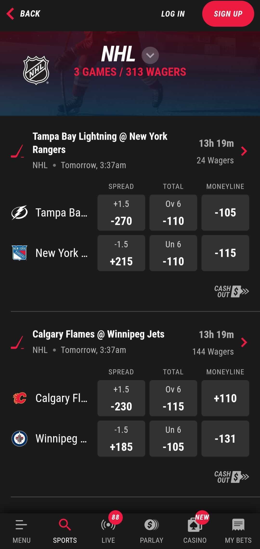 Tipico Sportsbook Android App NHL Betting Lines